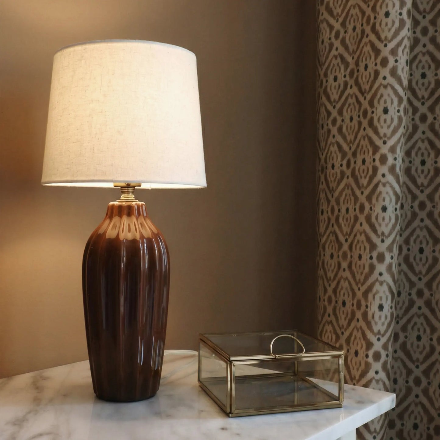PR Home Lyon Bordslampa 39cm, Brun