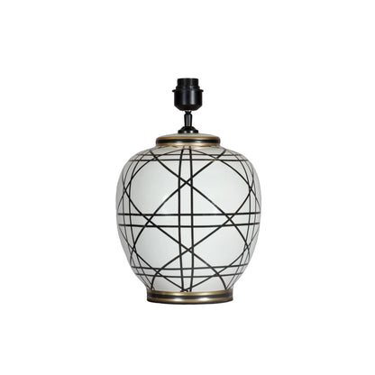 PR Home New York Lampfot 39cm, Svartvit