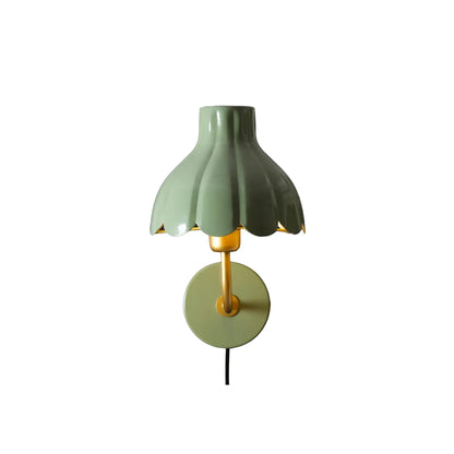 PR Home Wells Vägglampa 21cm, Mossa/Guld