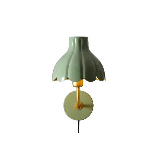 PR Home Wells Vägglampa 21cm, Mossa/Guld