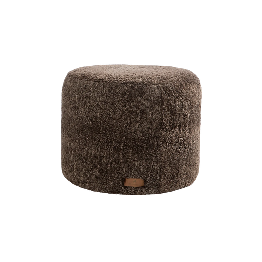 Shepherd of Sweden, Frida Fårskinnspuff, Cappuccino-Silvra Home