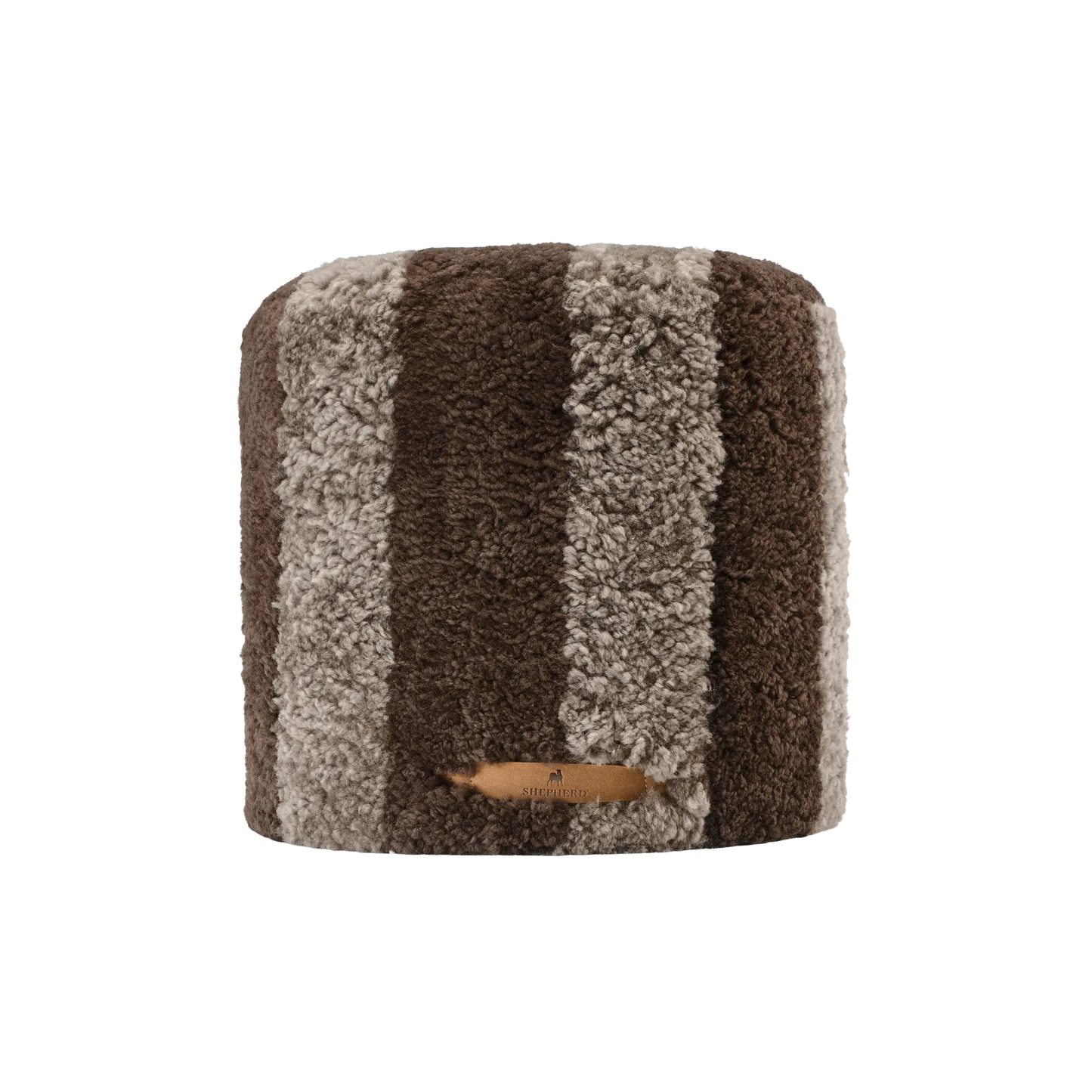 Shepherd of Sweden, Randy Fårskinnspuff, Stone/Mörk Brun-Silvra Home