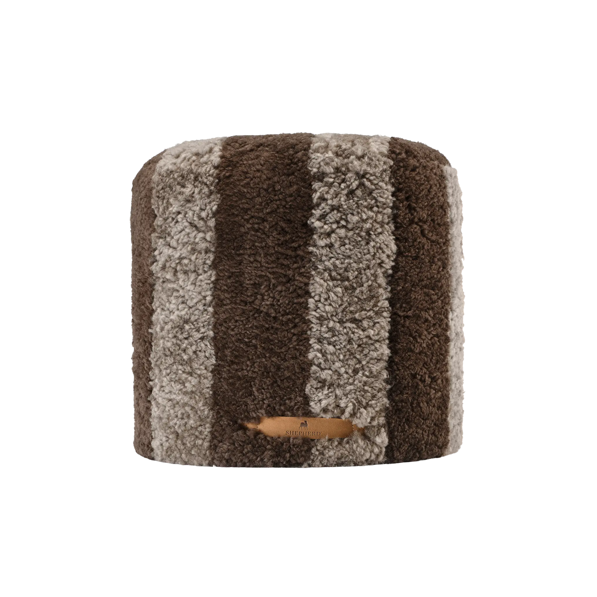 Shepherd of Sweden, Randy Fårskinnspuff, Stone/Mörk Brun-Silvra Home