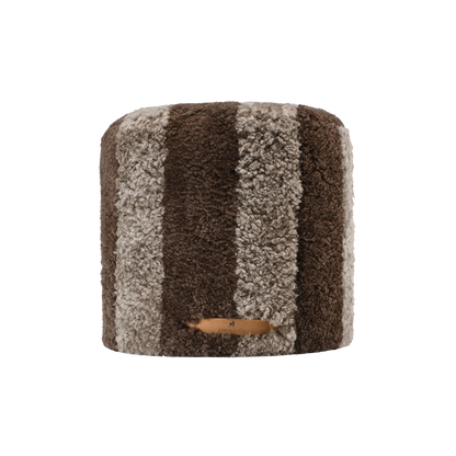 Shepherd of Sweden, Randy Fårskinnspuff, Stone/Mörk Brun-Silvra Home