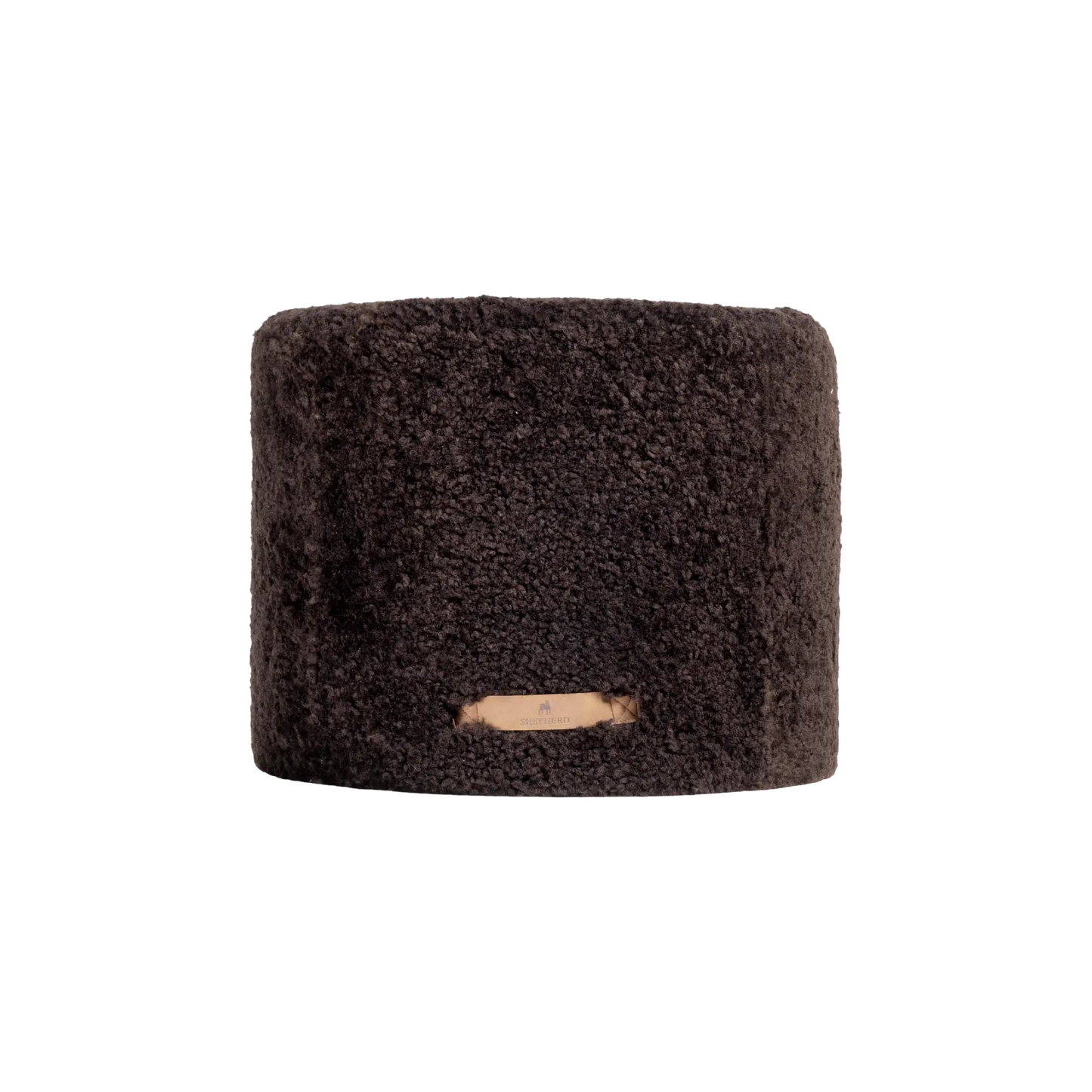 Shepherd of Sweden, Frida Fårskinnspuff, Dark Brown-Silvra Home