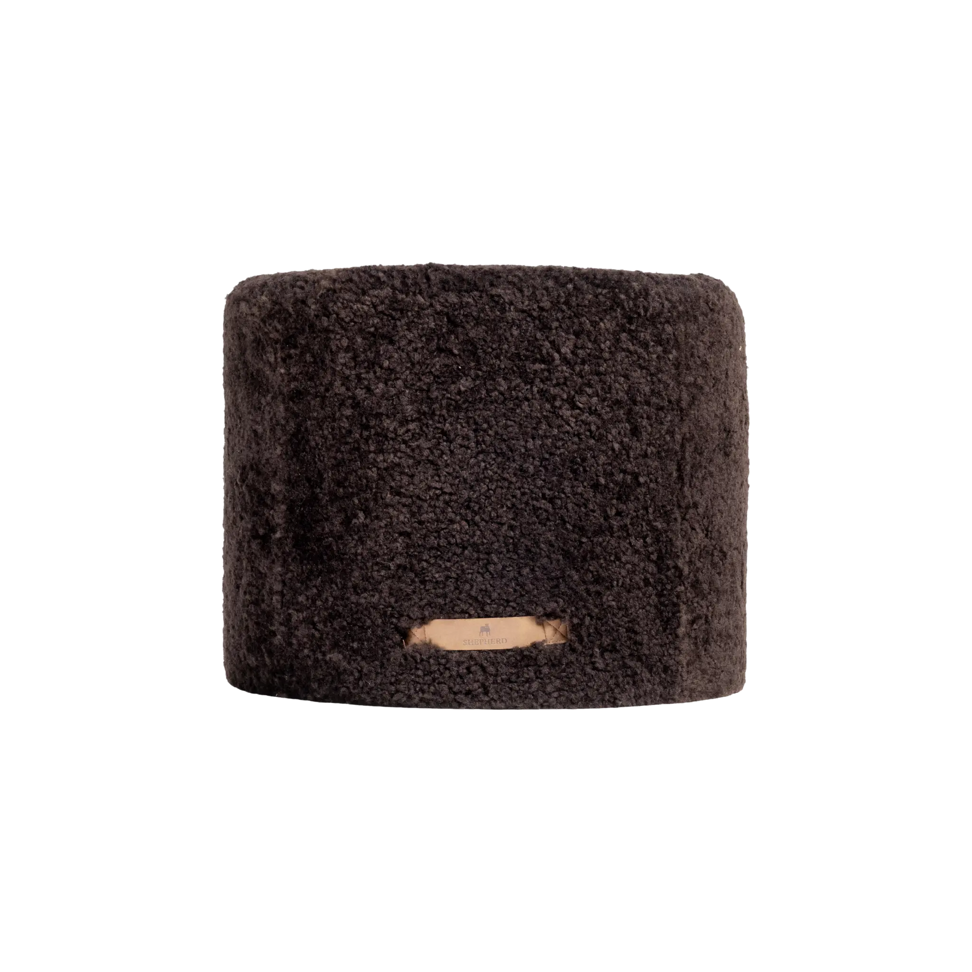 Shepherd of Sweden, Frida Fårskinnspuff, Dark Brown-Silvra Home