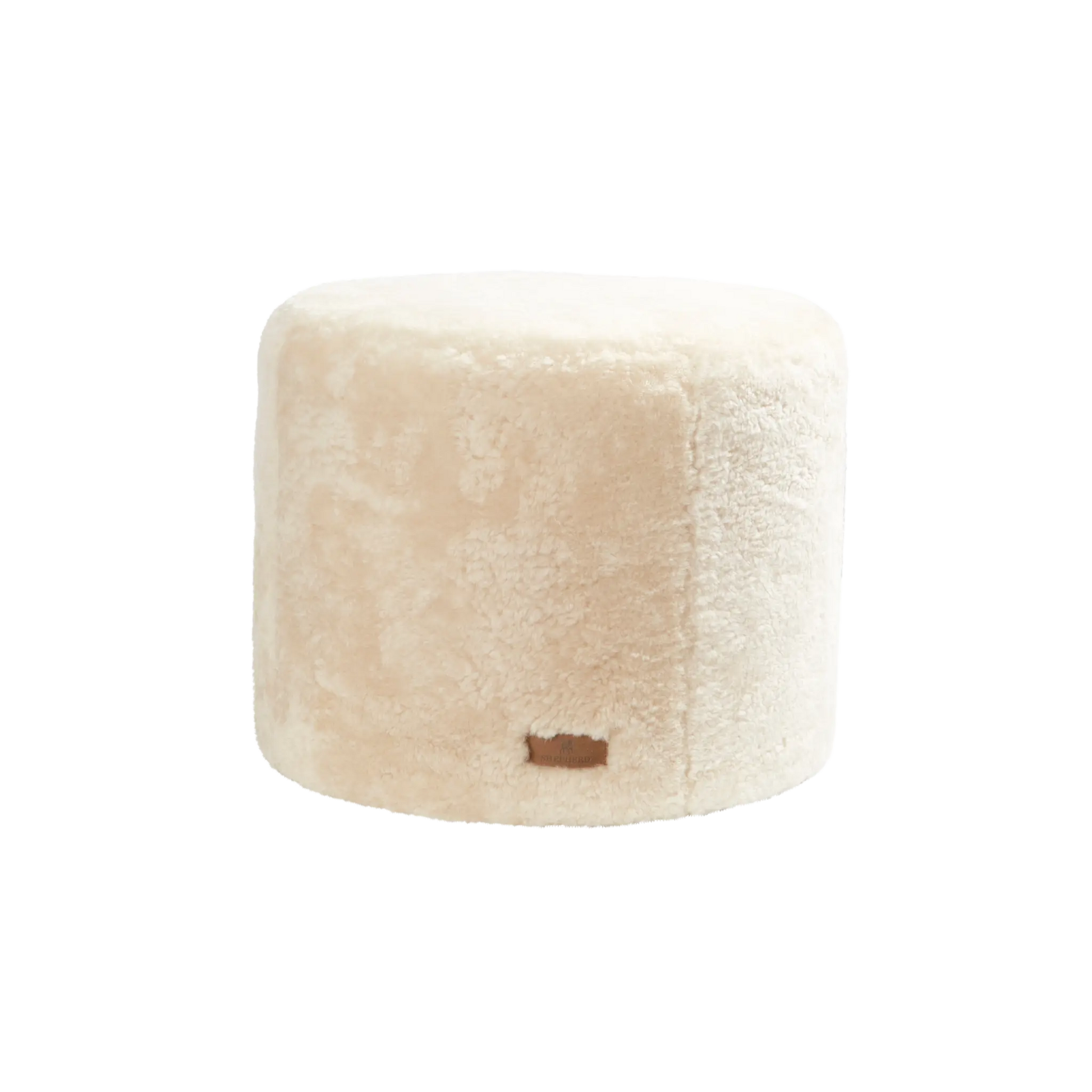 Shepherd of Sweden, Frida Fårskinnspuff, Creme-Silvra Home