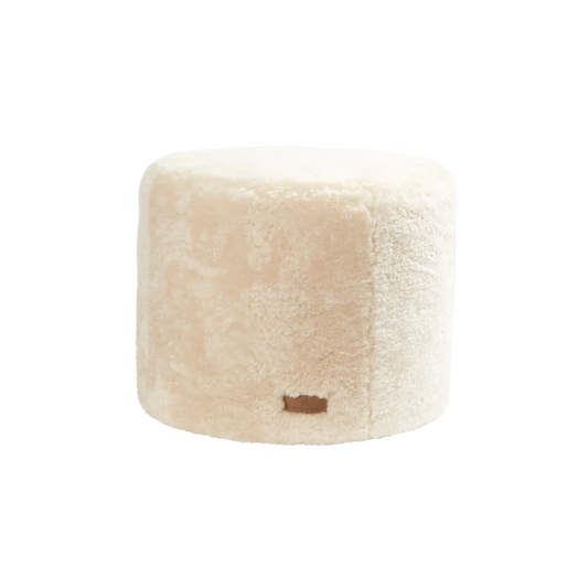 Shepherd of Sweden, Frida Fårskinnspuff, Creme-Silvra Home