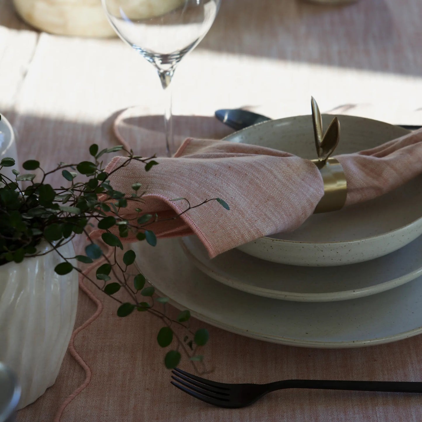 Svanefors Sabina Servett 4P 45x45cm, Rosa
