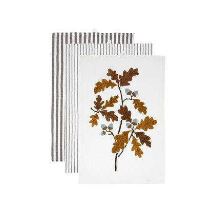 Svanefors Gaby Kökshandduk 3P 3x47x70cm, Mörkbrun