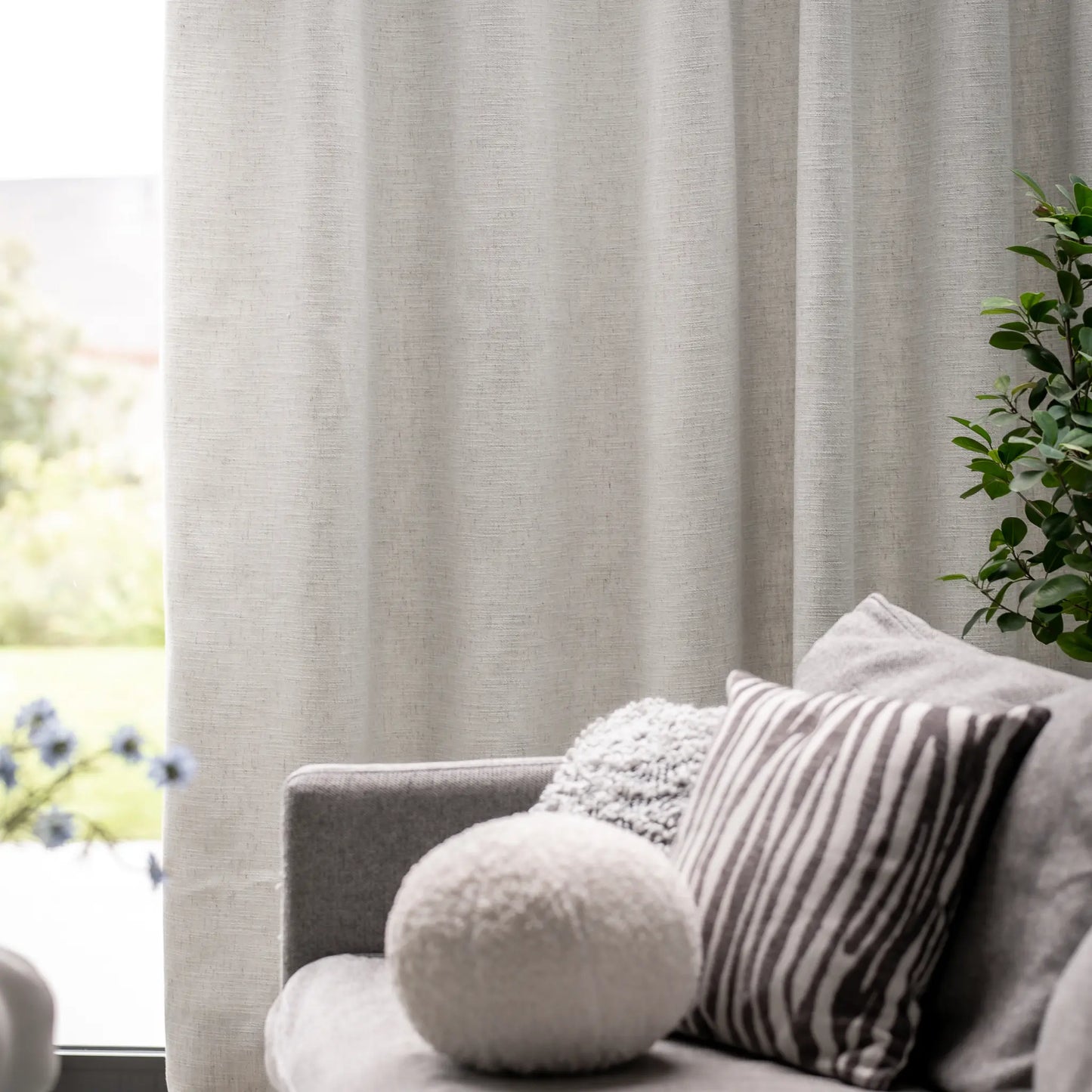 Svanefors Sten Gardin 2P 2x130x280cm, Offwhite