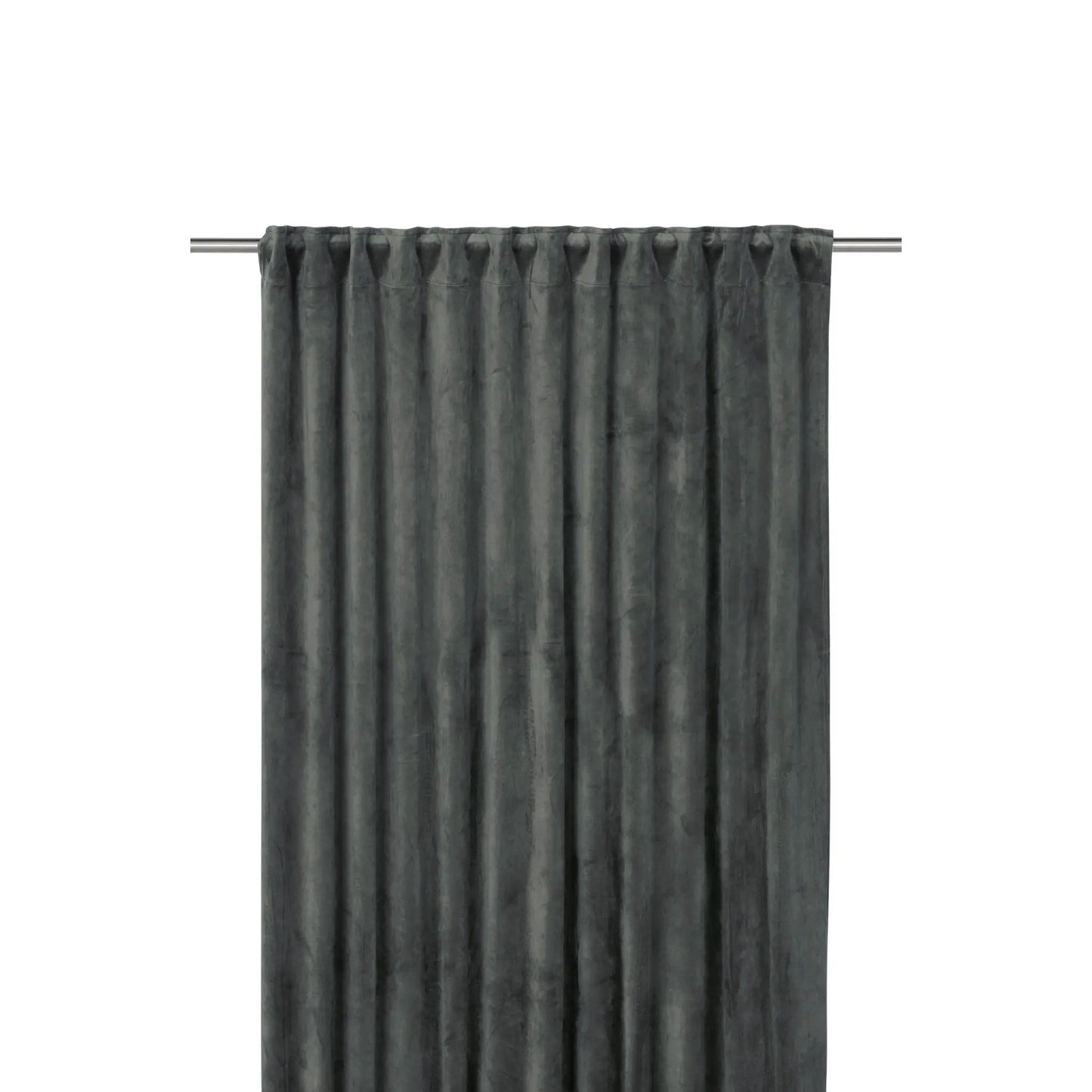 Svanefors Estelle Sammetsgardin 2P 135x320cm, Mellangrå