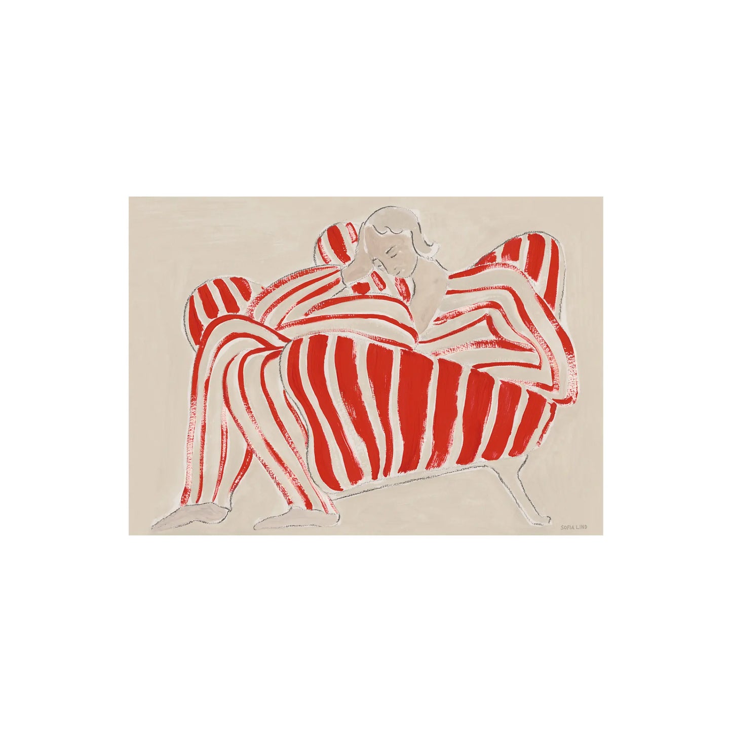 The Poster Club Red Chair Poster 50x70