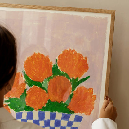 The Poster Club Orange Flowers Poster 50x70