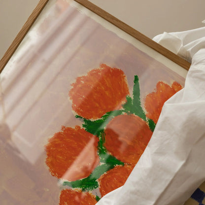 The Poster Club Orange Flowers Poster 50x70