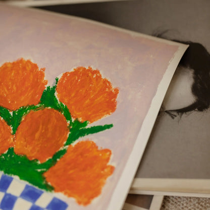 The Poster Club Orange Flowers Poster 50x70