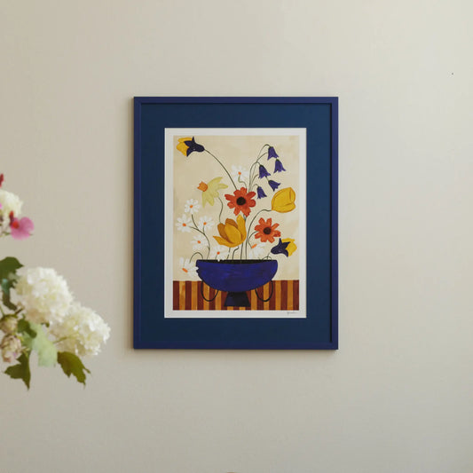 The Poster Club Colourful Bunch in Blue Vase Poster 70x100