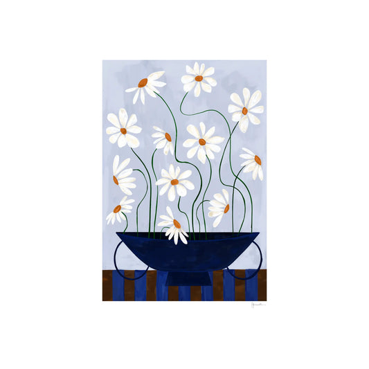 The Poster Club Daisies in Blue Vase Poster 70x100