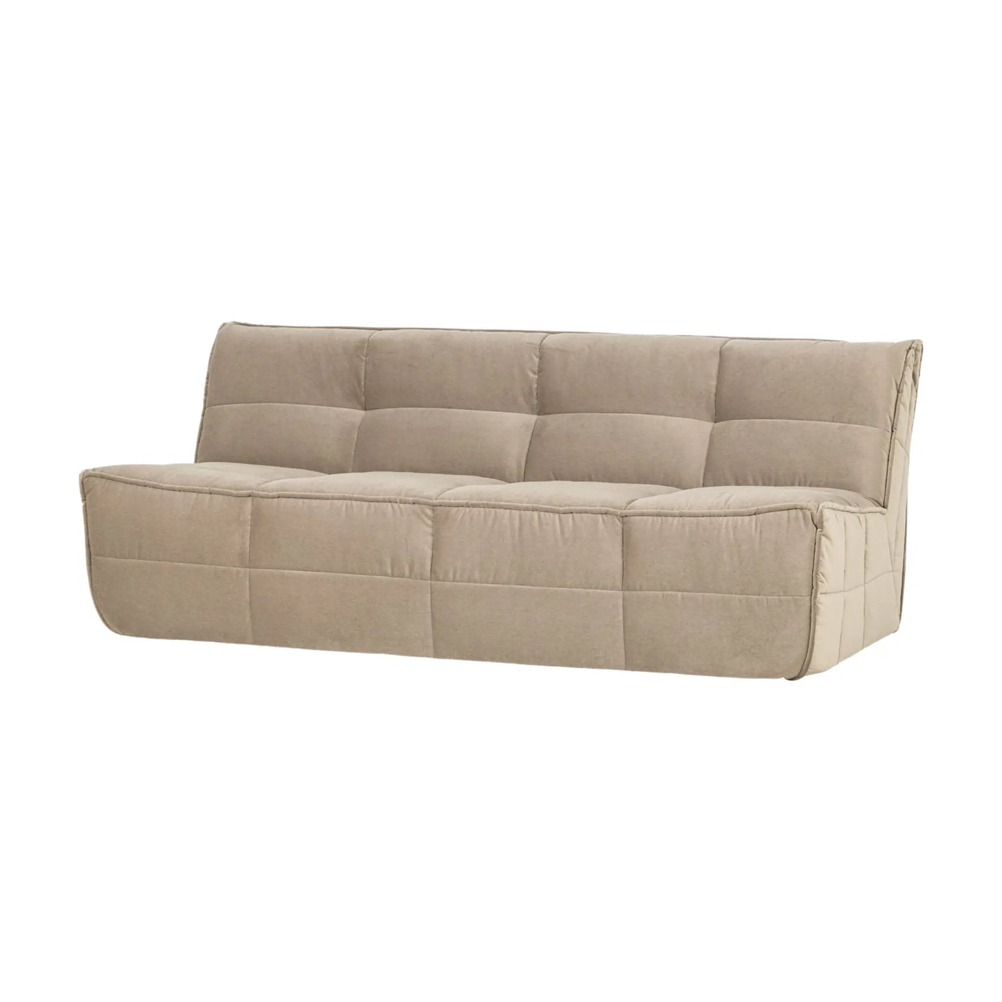 vtwonen Cluster 3-Sitssoffa Sammet, Soft Beige