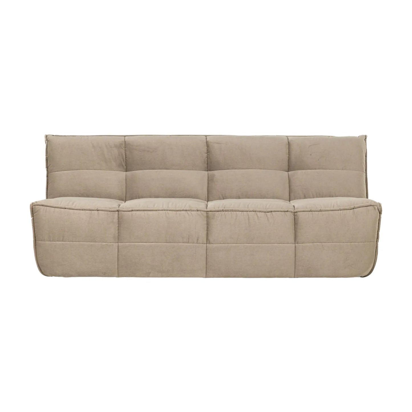 vtwonen Cluster 3-Sitssoffa Sammet, Soft Beige