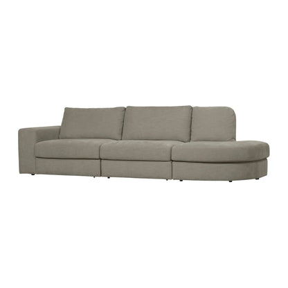 vtwonen Family 2,5-Sitssoffa Rundad Höger, Warm Grey