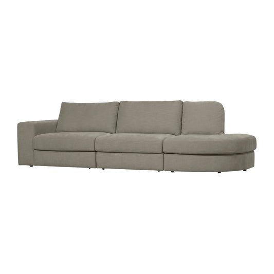 vtwonen Family 2,5-Sitssoffa Rundad Höger, Warm Grey
