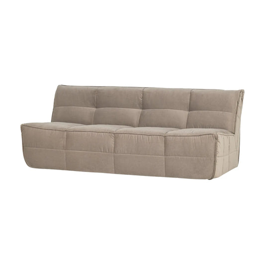 vtwonen Cluster 3-Sitssoffa Sammet, Warm Taupe
