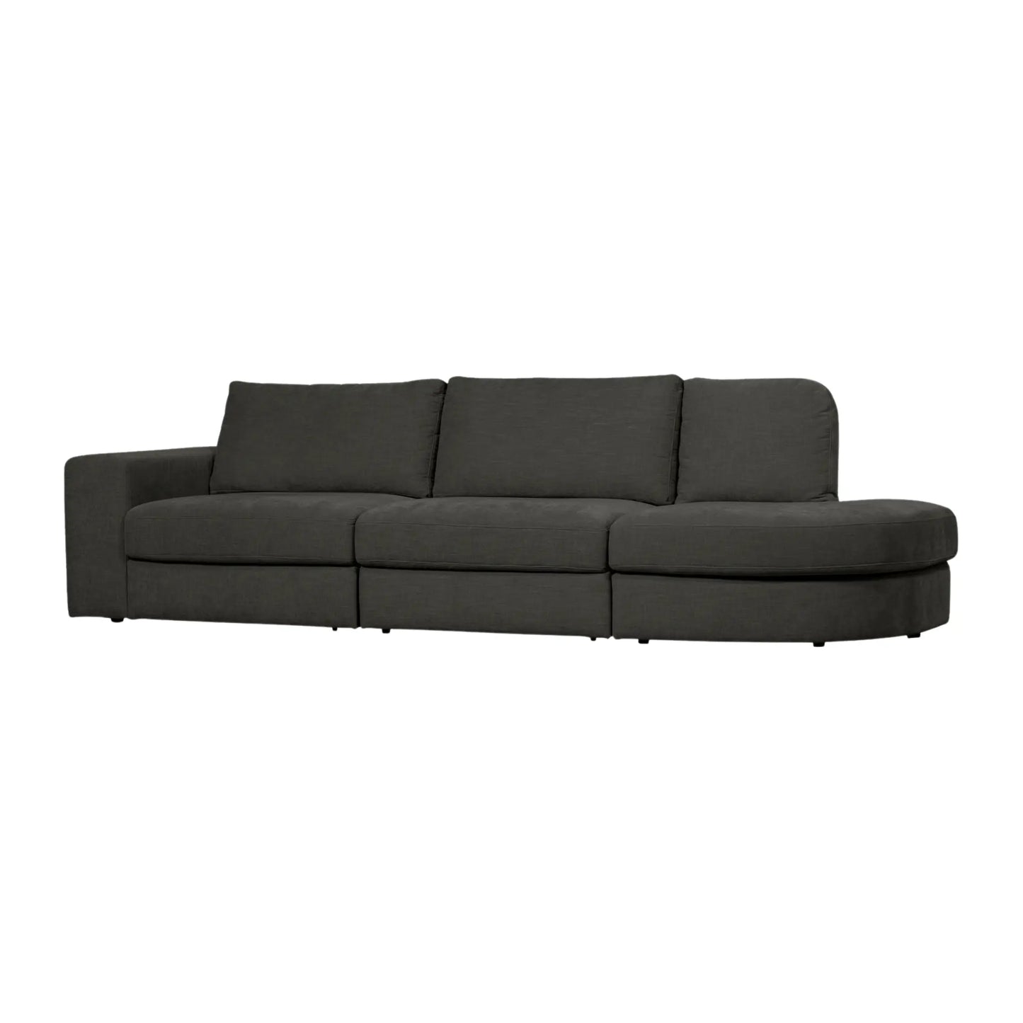 vtwonen Family 2,5-Sitssoffa Rundad Höger, Anthracite