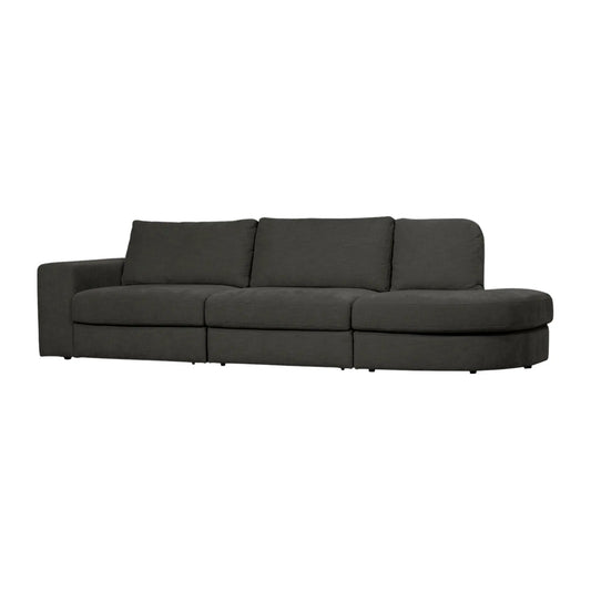 vtwonen Family 2,5-Sitssoffa Rundad Höger, Anthracite