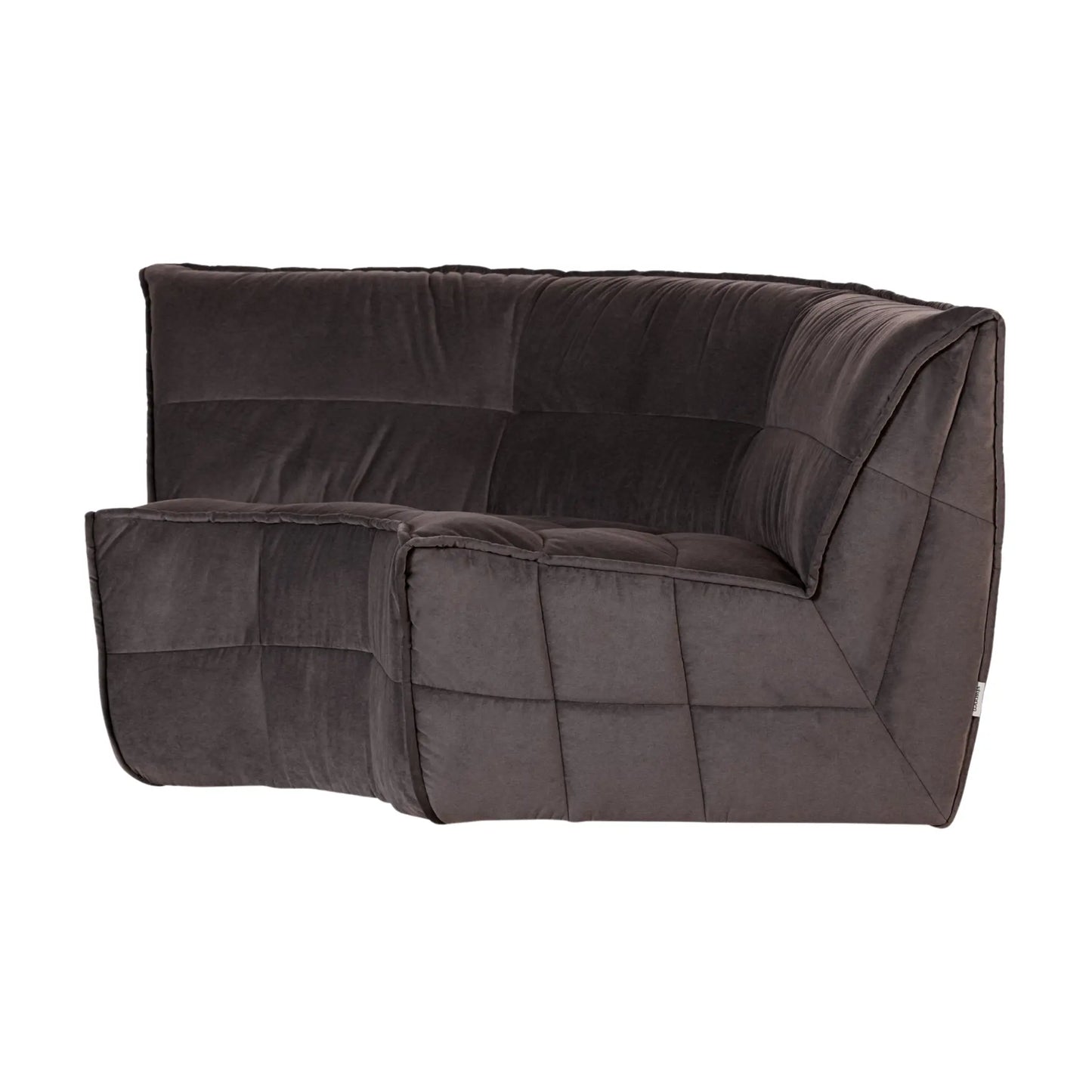 vtwonen Cluster Hörnsoffa Sammet, Chocolate Brown