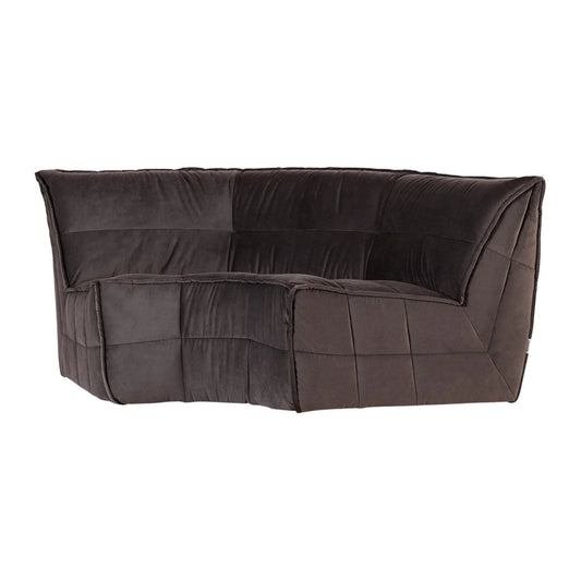 vtwonen Cluster Hörnsoffa Sammet, Chocolate Brown
