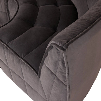vtwonen Cluster Hörnsoffa Sammet, Chocolate Brown
