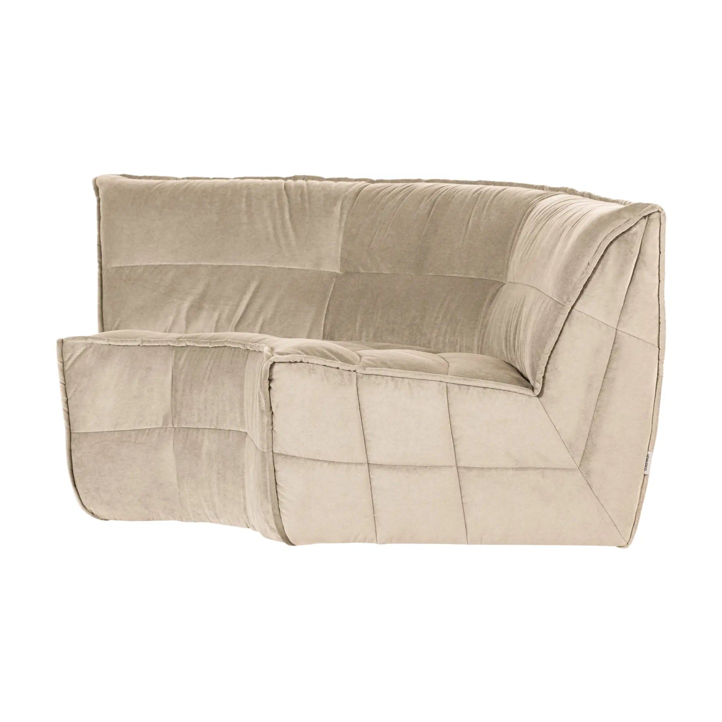 vtwonen Cluster Hörnsoffa Sammet, Beige