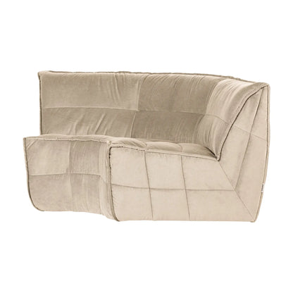 vtwonen Cluster Hörnsoffa Sammet, Beige