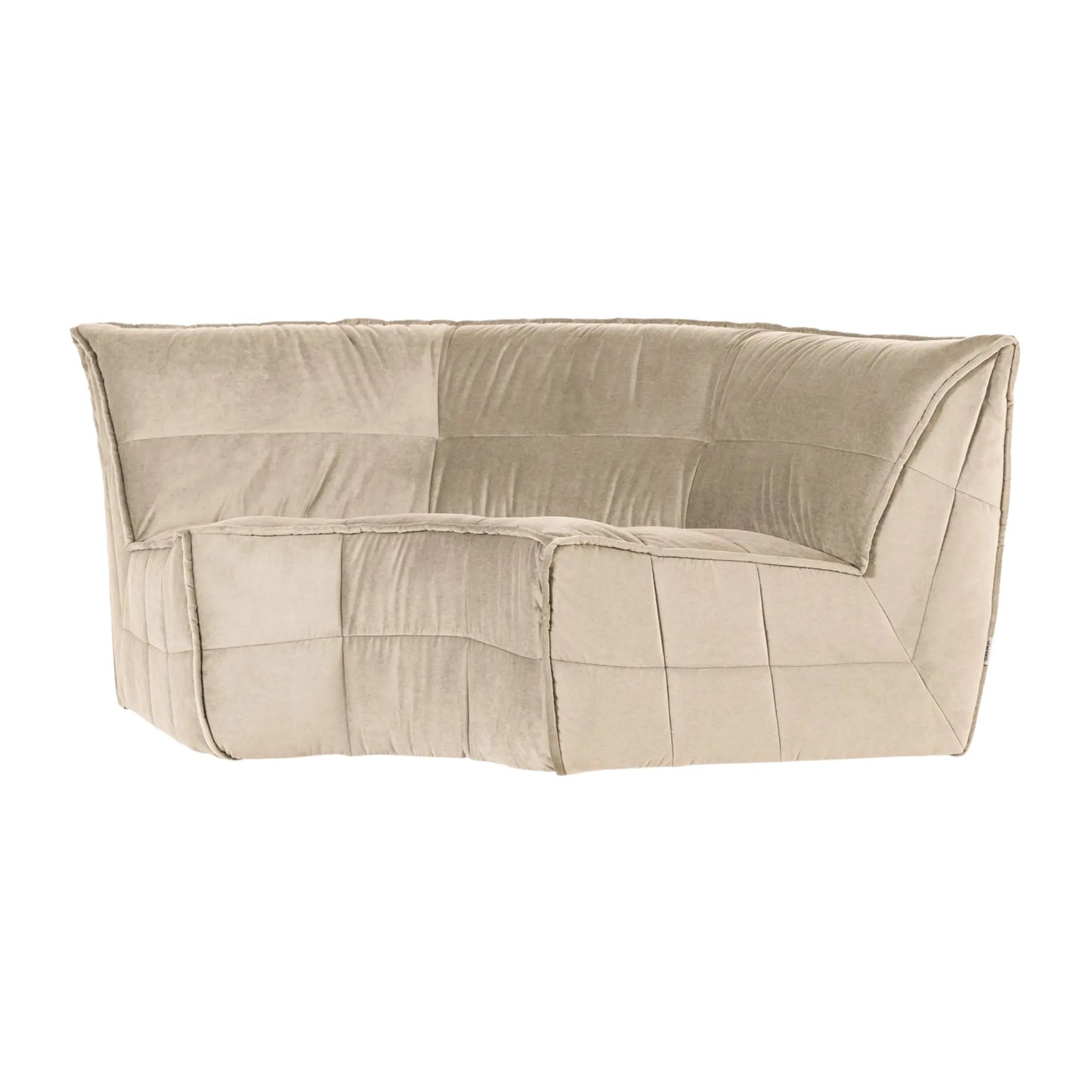 vtwonen Cluster Hörnsoffa Sammet, Beige