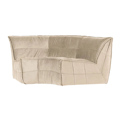 vtwonen Cluster Hörnsoffa Sammet, Beige