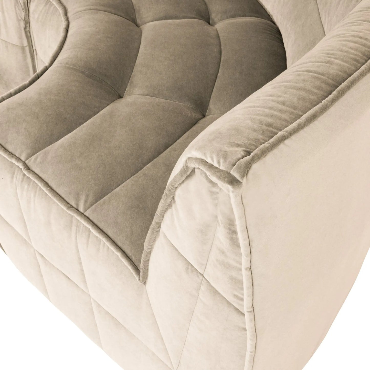 vtwonen Cluster Hörnsoffa Sammet, Beige
