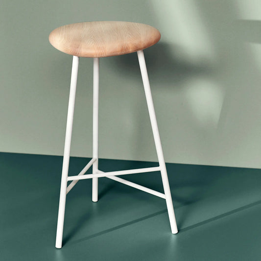 Warm Nordic Pebble Barstol, H65 Ash, White