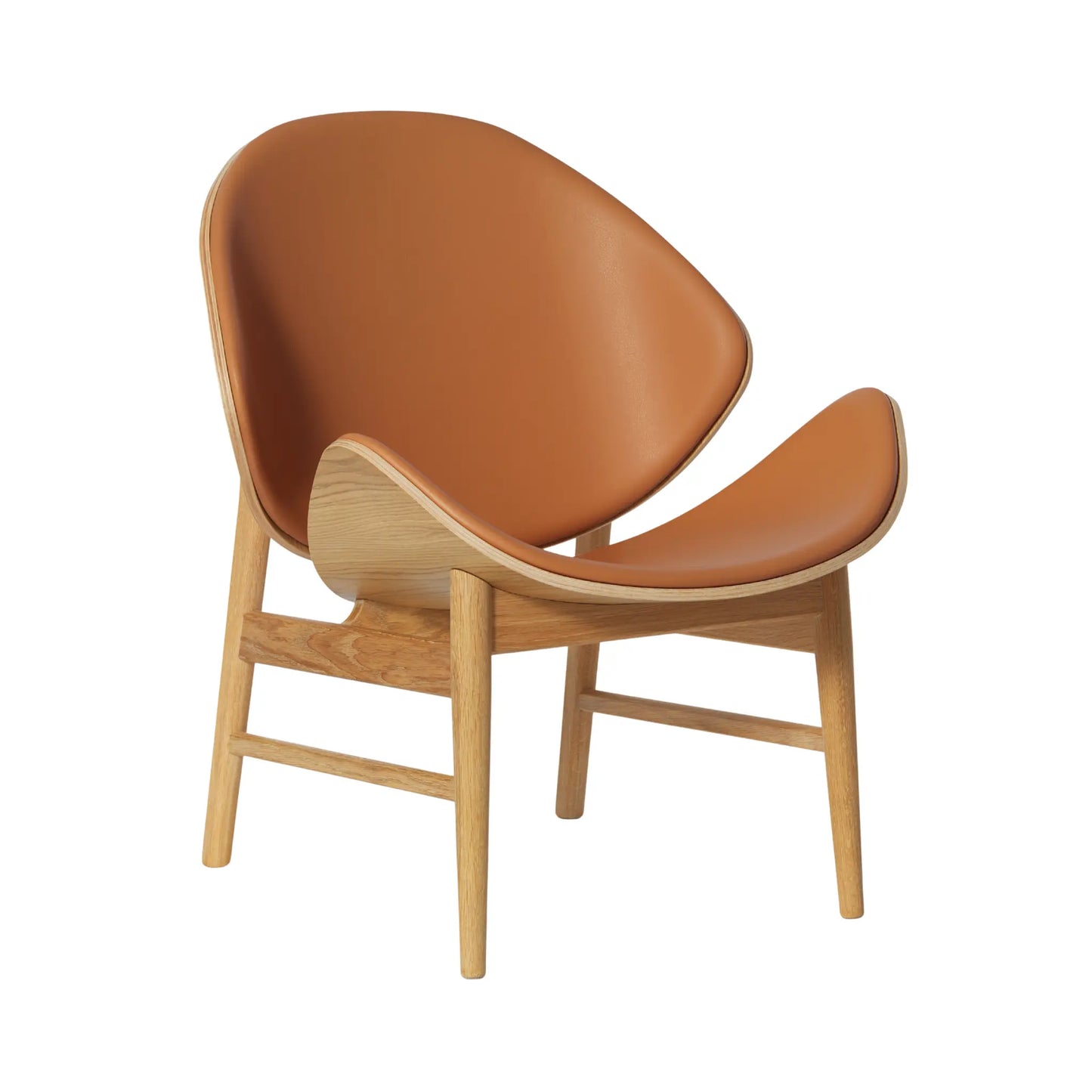 Warm Nordic Orange Loungestol Cognac, Oak/challenger Cognac
