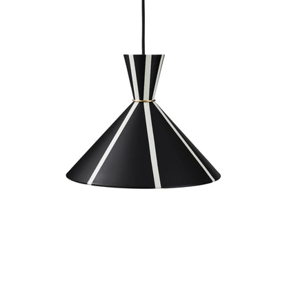 Warm Nordic Bloom Stripe Taklampa, Black Noir/warm White Stripe