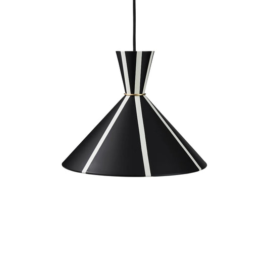 Warm Nordic Bloom Stripe Taklampa, Black Noir/warm White Stripe