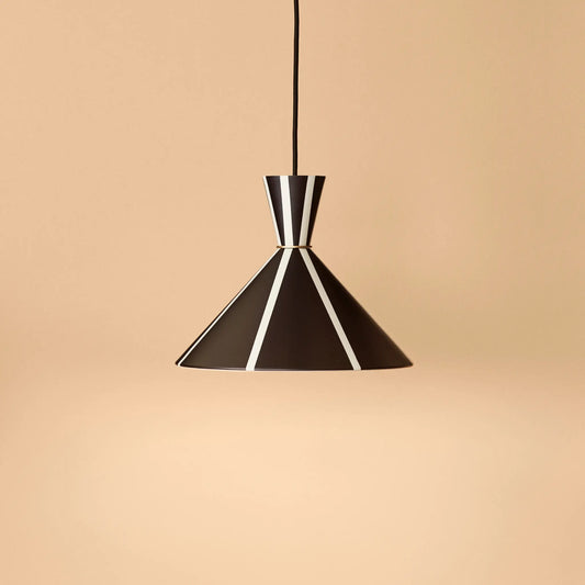Warm Nordic Bloom Stripe Taklampa, Black Noir/warm White Stripe