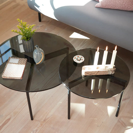 Warm Nordic From Above Soffbord Ø52, Smoke Grey/ Blue