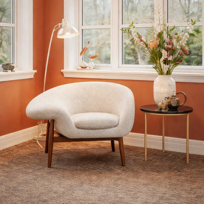 Warm Nordic From Above Soffbord Ø52, Smoke brown/Butter yellow