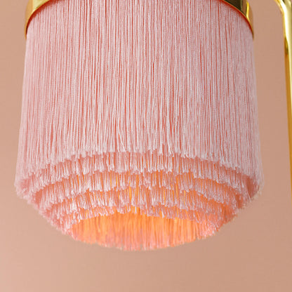 Warm Nordic Fringe Bordslampa, Pale Pink