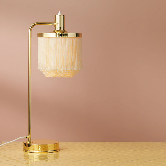 Warm Nordic Fringe Bordslampa, Cream White