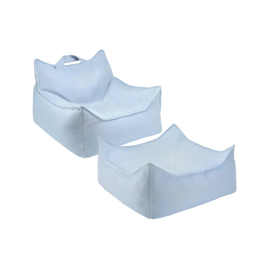Wigiwama Saccosäck & Sittpuff Utomhus Set, Azure