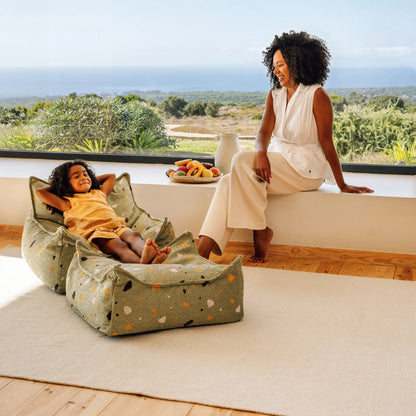 Wigiwama Sittpuff Fyrkantig, Terrazzo Moss