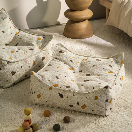 Wigiwama Sittpuff Fyrkantig, Terrazzo Marble