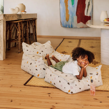 Wigiwama Sittpuff Fyrkantig, Terrazzo Marble